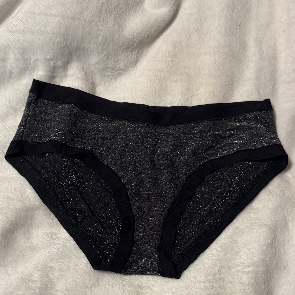 Victoria's Secret Black Glitter Panties